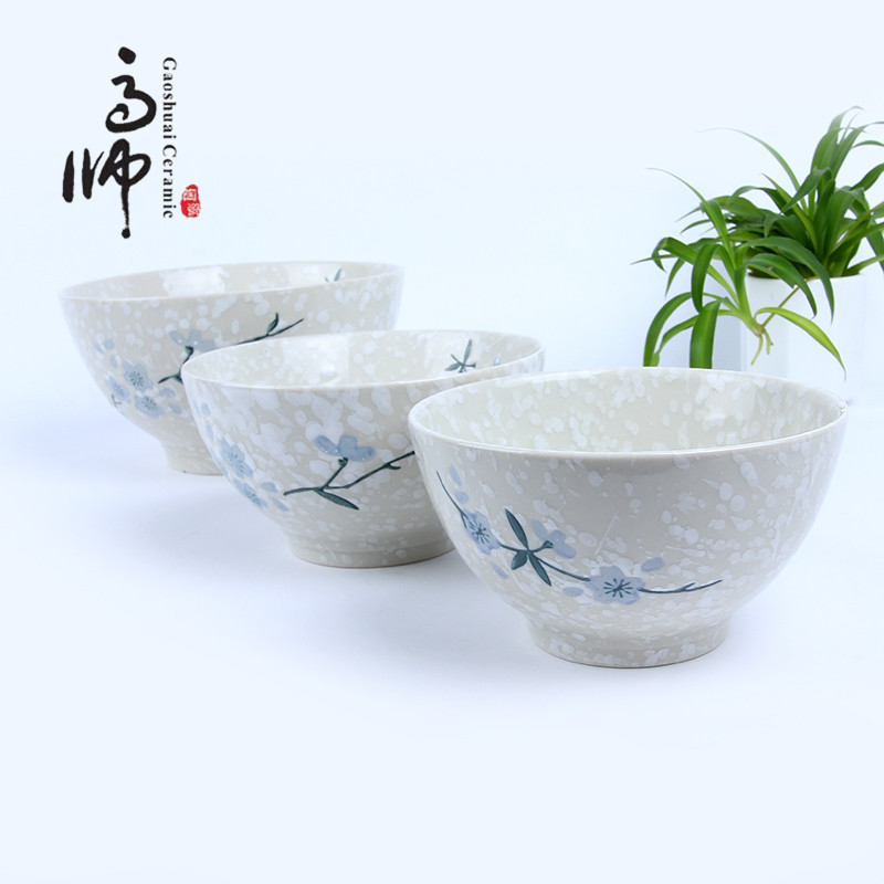 酒店傢居陶瓷餐具陶瓷碗手繪雪花釉英碗中式飯菜瓷碗廠傢貨源批發工廠,批發,進口,代購