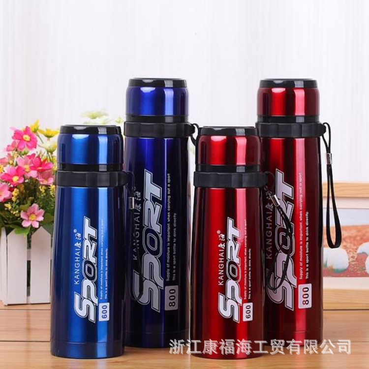廠傢直銷戶外運動水壺直身杯子彈頭304不銹鋼保溫杯壺定製印logo批發・進口・工廠・代買・代購