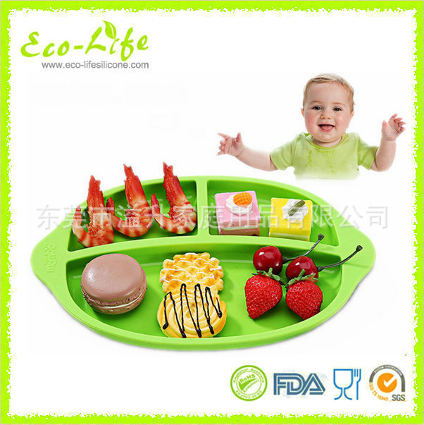 出口歐美 矽膠分格餐盤 嬰幼兒輔食餐盤 寶寶餐盤 26MM厚工廠,批發,進口,代購