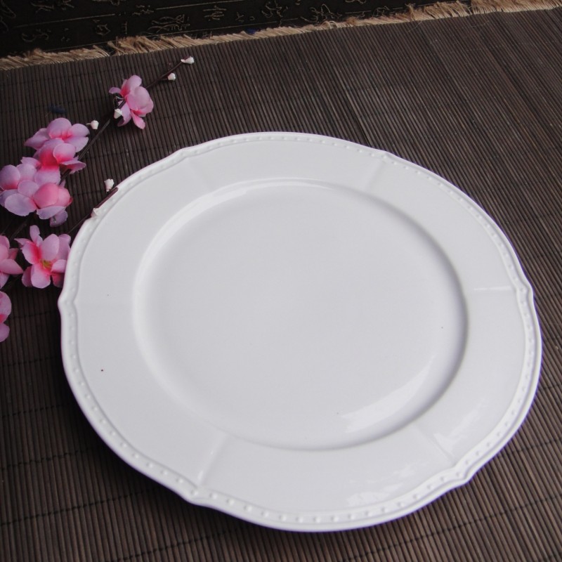 白色盤子創意西餐盤酒店餐廳平盤日用餐具圓盤工廠,批發,進口,代購