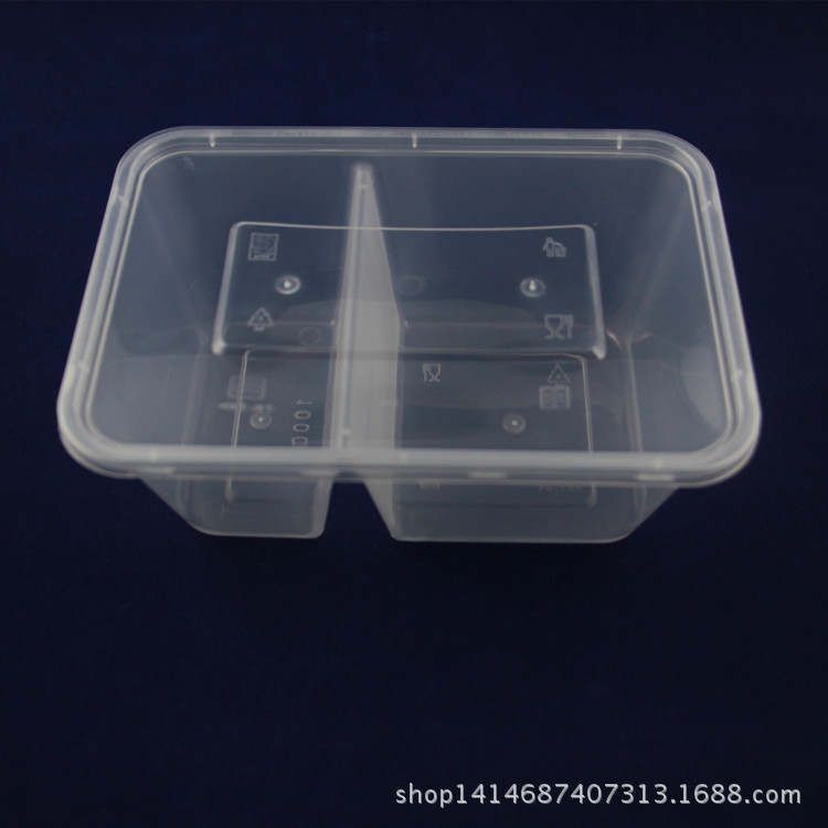 廠傢直銷保鮮盒 一次性飯盒 塑料盒 PP環保 1000毫升長方形打包盒批發・進口・工廠・代買・代購
