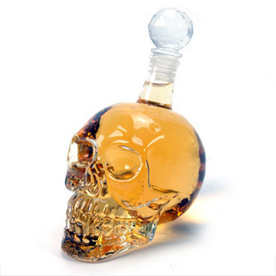 創意水晶骷髏頭超大號紅酒瓶伏特加杯玻璃酒瓶威士忌酒杯1000ML工廠,批發,進口,代購