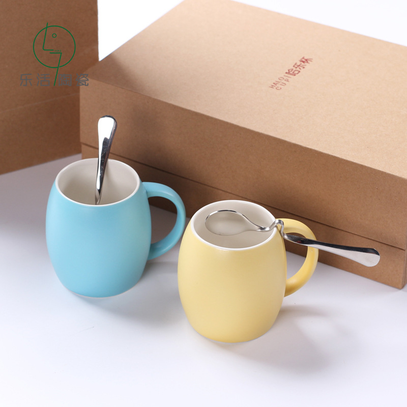 樂活陶瓷色釉咖啡杯 花茶杯 情侶水杯 哈樂小酒桶杯 禮品LOGO定製批發・進口・工廠・代買・代購