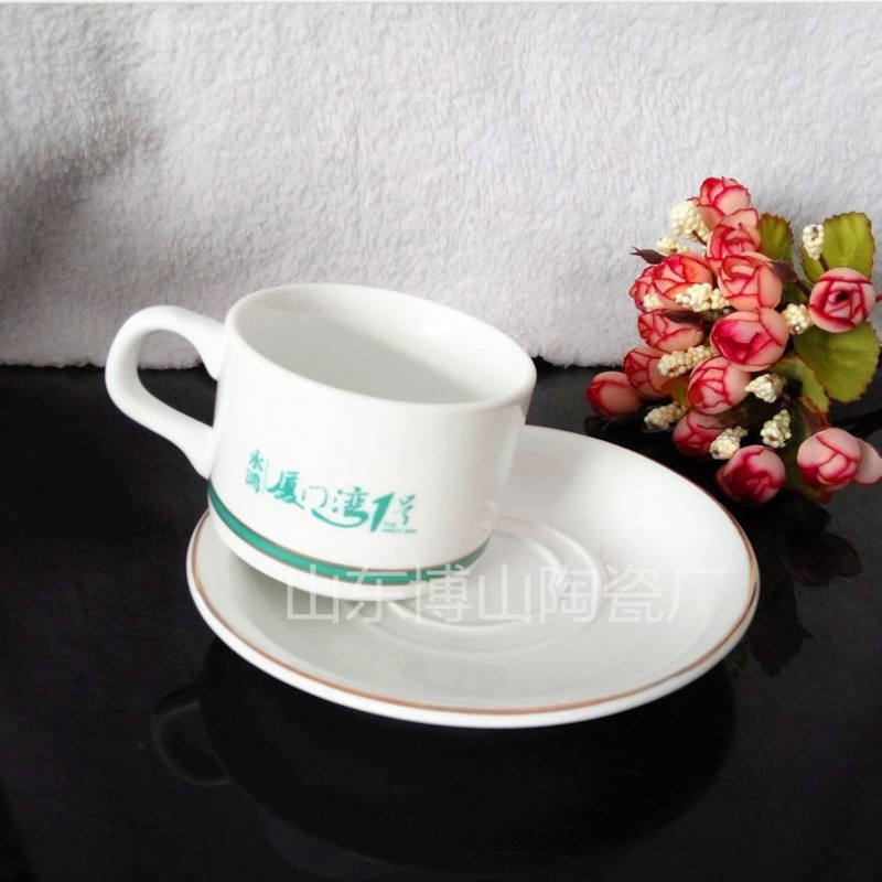 廠傢生產陶瓷咖啡杯碟定製logo 創意骨瓷鎂質瓷套裝帶勺子禮品杯工廠,批發,進口,代購