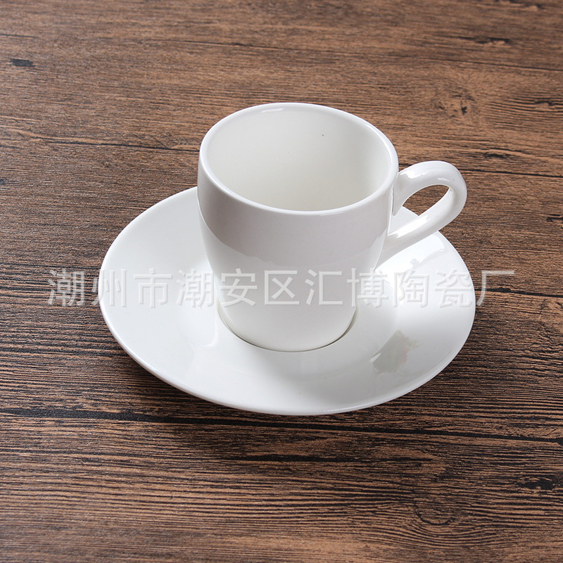 歐式咖啡杯碟 純白簡約 陶瓷杯碟套裝 廠傢直銷批發・進口・工廠・代買・代購