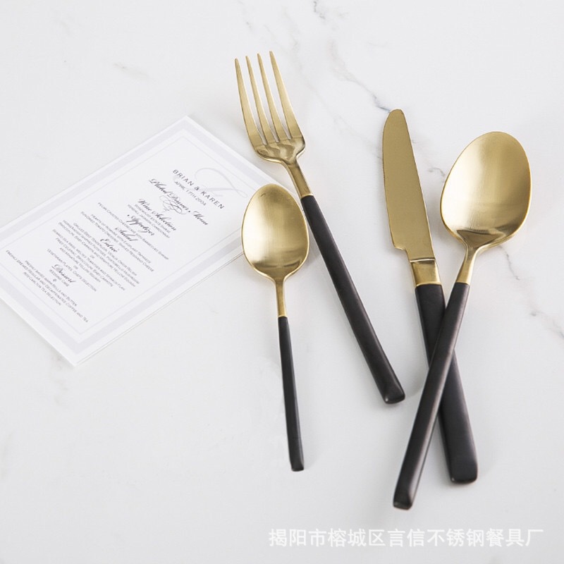 不銹鋼餐具刀叉勺子 亮麵牛排刀叉子 創意手柄酒店套裝禮品304 26工廠,批發,進口,代購