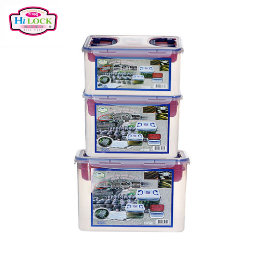 韓國HILOCK哈利樂大容量保鮮盒密封保鮮盒保鮮盒11PCS提手泡菜盒批發・進口・工廠・代買・代購