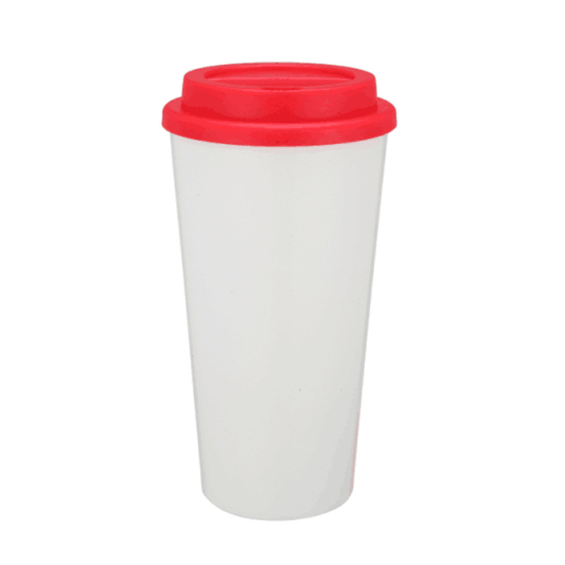 雙層隔熱杯 PP咖啡男女通用杯子 塑料可做促銷禮品雙層保溫塑料杯工廠,批發,進口,代購