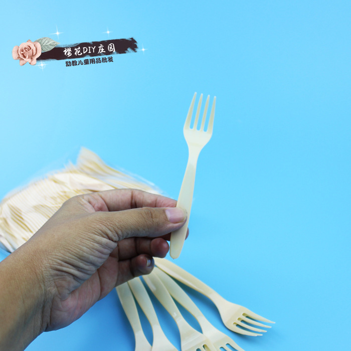 一次性叉子 西餐刀叉一次性刀叉勺 塑料包裝叉子100隻裝批發工廠,批發,進口,代購
