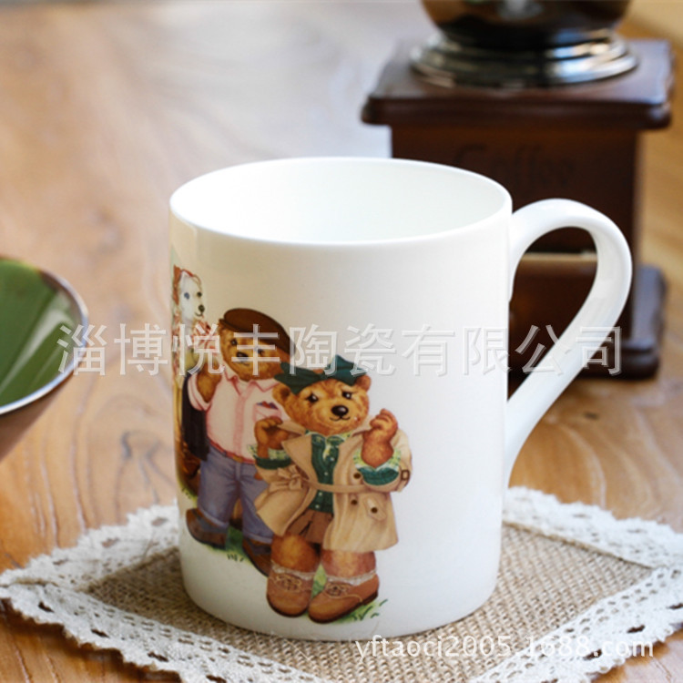 廠供小熊品牌服飾禮品杯  節日禮物杯 卡通陶瓷水杯兒童牛奶杯批發・進口・工廠・代買・代購