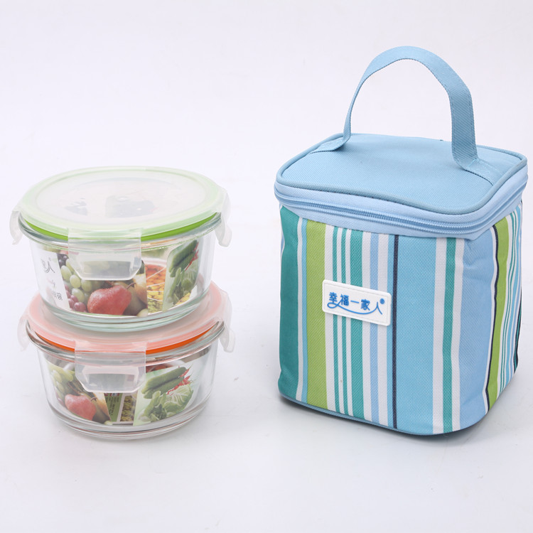 韓式耐熱玻璃保鮮飯盒兩件套 保溫密封保鮮碗 廣告禮品 定製LOGO批發・進口・工廠・代買・代購