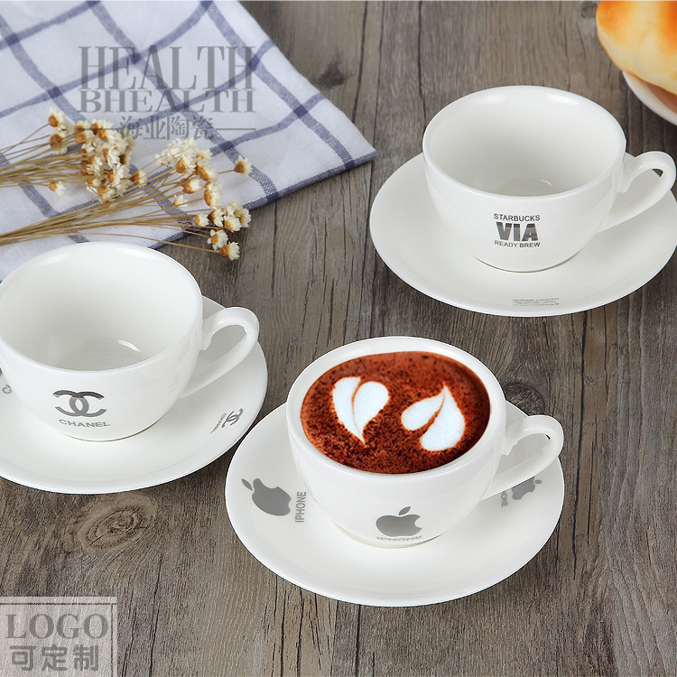 字母咖啡杯碟套裝 特色復古陶瓷杯子馬克杯歐式禮品定製批發工廠,批發,進口,代購