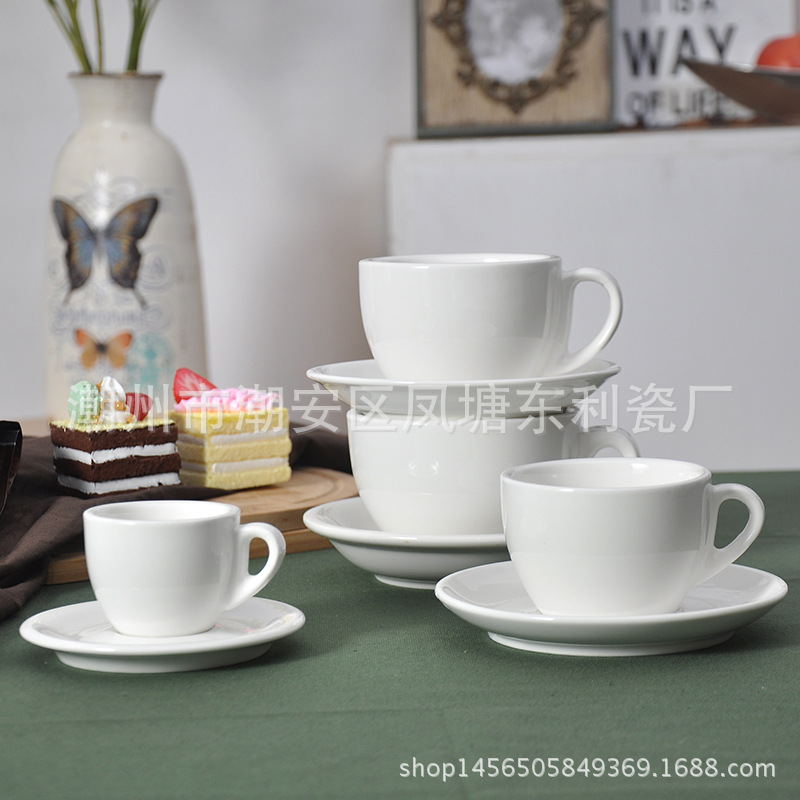 咖啡杯碟陶瓷套裝可定製加工不同logo廠傢直銷一手貨源咖啡杯工廠,批發,進口,代購