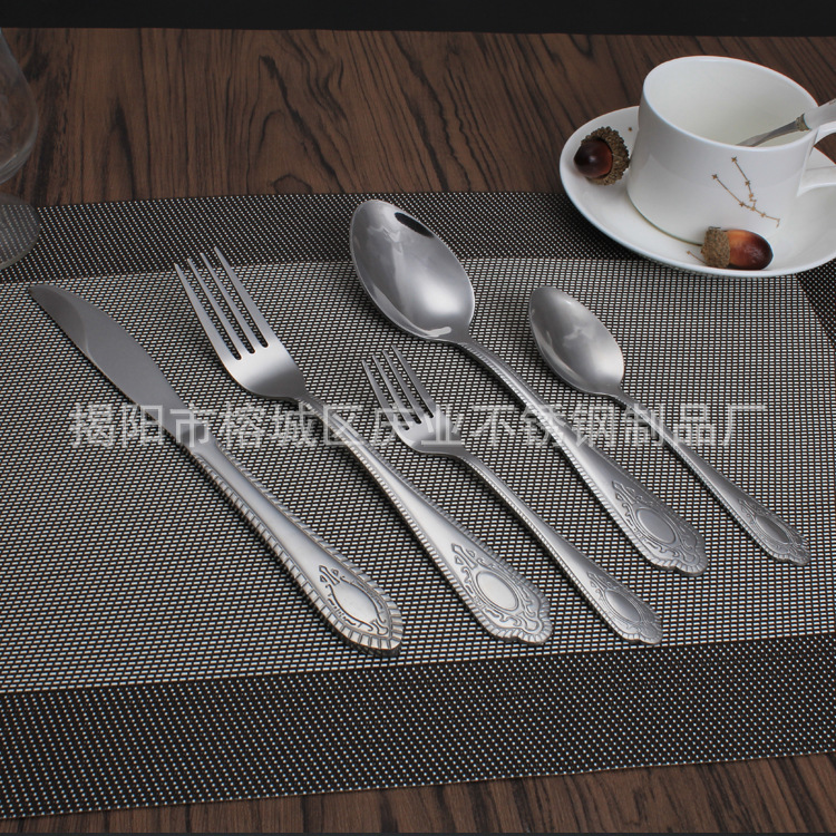 廠傢直銷不銹鋼餐具刀叉勺子套裝 不銹鋼酒店西餐具牛排刀叉子工廠,批發,進口,代購
