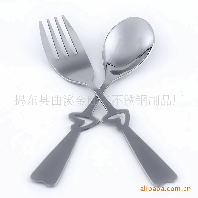不銹鋼餐具 心形情侶套裝叉勺子筷子 創意高檔禮盒 廠傢直銷工廠,批發,進口,代購