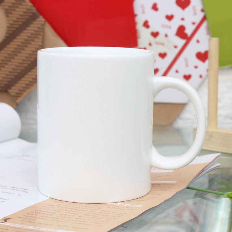 廠傢供應陶瓷杯白杯 禮品促銷廣告馬克杯咖啡早餐杯子定製工廠,批發,進口,代購