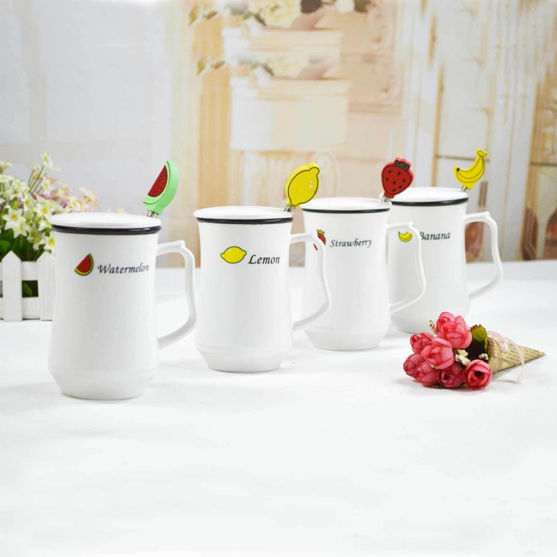 直銷陶瓷杯 創意水果杯促銷禮品贈品 牛奶杯簡約咖啡杯 可加字工廠,批發,進口,代購