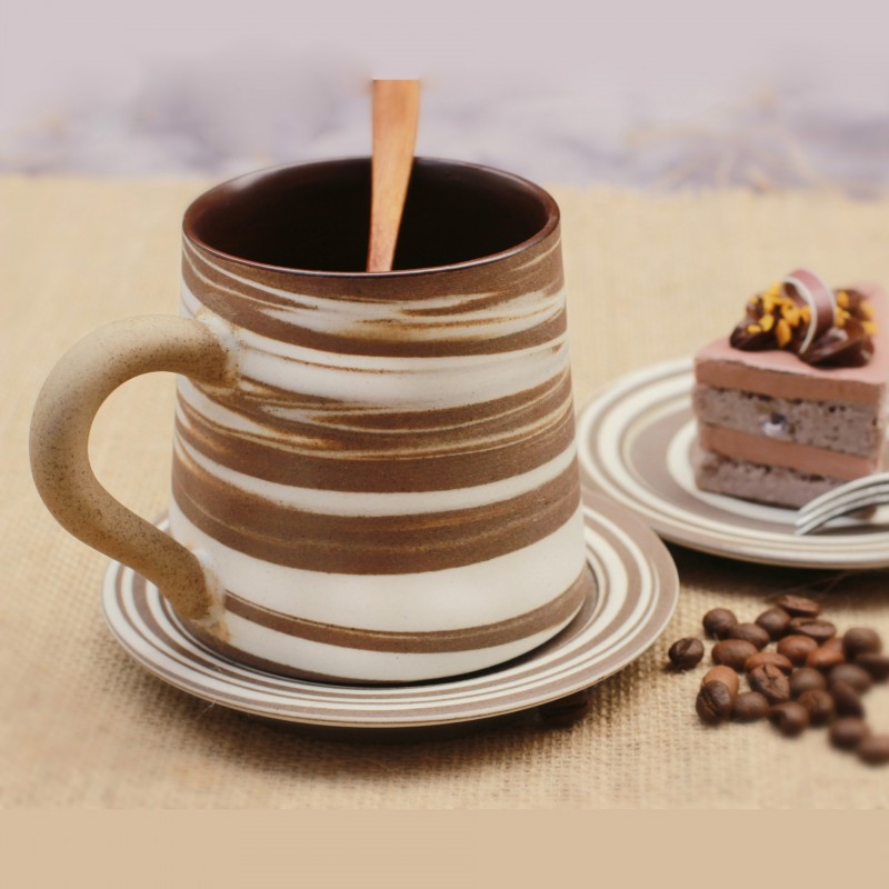 景德鎮手工絞胎咖啡杯 高級咖啡杯帶碟陶瓷咖啡杯 咖啡器具工廠,批發,進口,代購