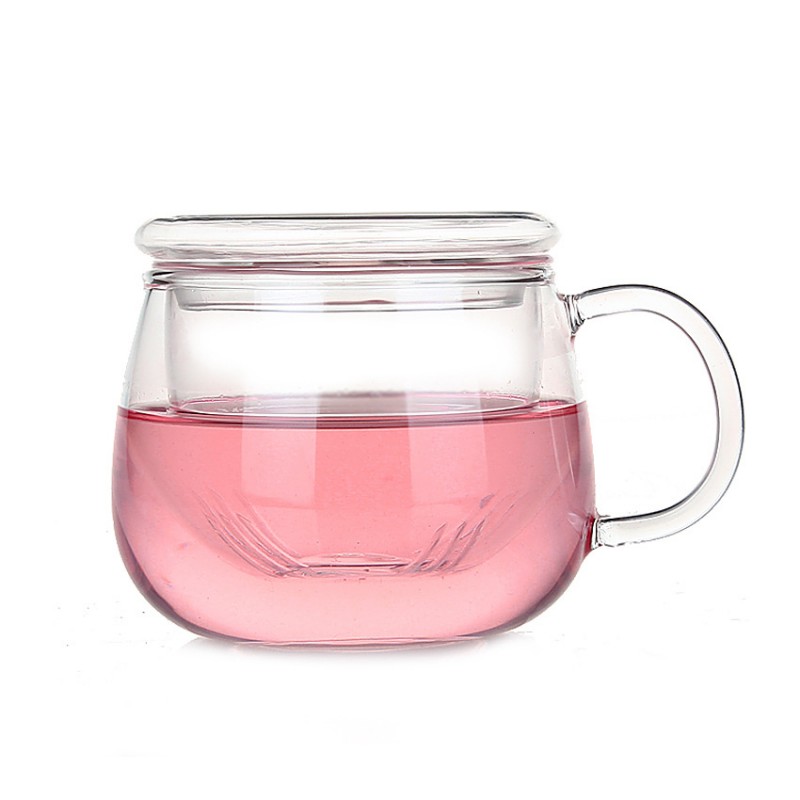 玻璃花茶杯 泡茶杯帶過濾 淑女喝茶杯 圓趣杯帶過濾 辦公杯帶蓋批發・進口・工廠・代買・代購