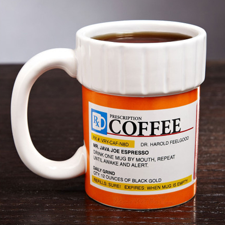 現貨創意陶瓷藥罐子處方馬克杯藥瓶杯子Prescription Coffee Mug工廠,批發,進口,代購