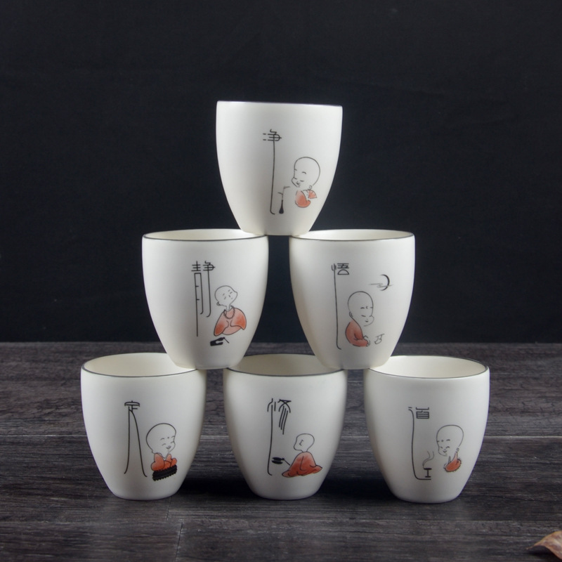 德化定窯亞功夫茶杯 品茗杯陶瓷個人杯創意小水杯茶碗茶盞小單杯批發・進口・工廠・代買・代購