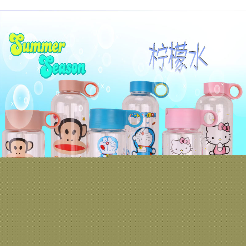 創意韓國活力便攜檸檬水果果汁大嘴猴HLLOKITTY叮當貓水杯正品批發・進口・工廠・代買・代購