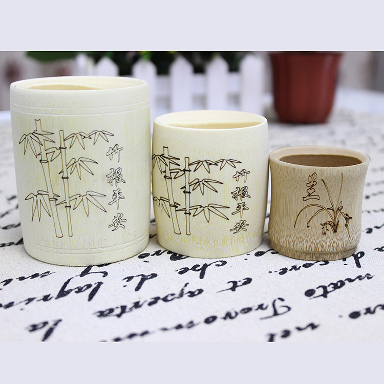 竹水杯酒 杯竹製工藝品 竹製量杯容器杯竹報平安杯子定做批發批發・進口・工廠・代買・代購