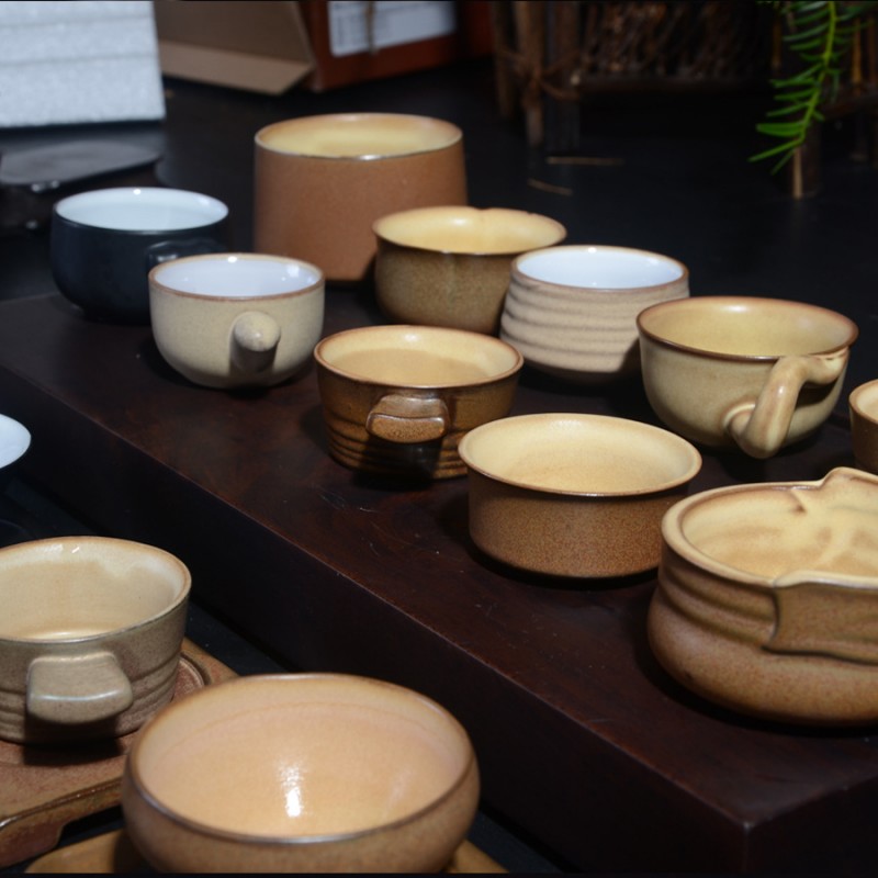 粗陶手工茶具杯子 大號日式功夫紫砂陶瓷汝窯品茗杯 鬥笠茶杯特價批發・進口・工廠・代買・代購