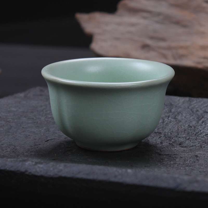 廠傢直銷臺灣開片大號汝窯釉汝瓷陶瓷功夫茶具茶杯品茗杯特價批發批發・進口・工廠・代買・代購