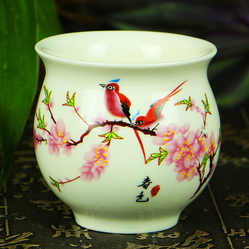 【雙層茶杯】【水點桃花】茶具  隔熱茶具 整套陶瓷茶具 茶杯子批發・進口・工廠・代買・代購