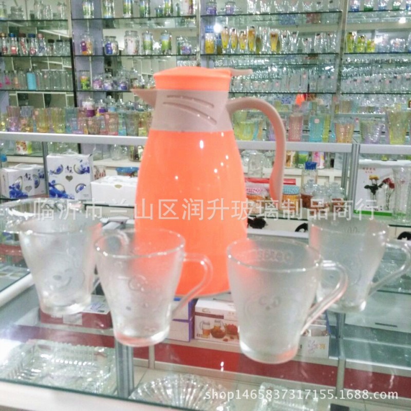 保溫水壺五件套 玻璃禮品套具 廣告促銷禮品 員工福利系列批發批發・進口・工廠・代買・代購