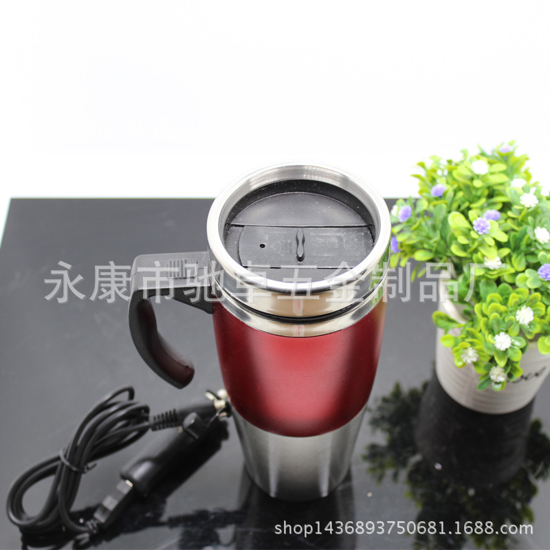 不銹鋼汽車電熱杯 創意USB插電雙用單層車載不銹鋼汽車杯 定製批發・進口・工廠・代買・代購