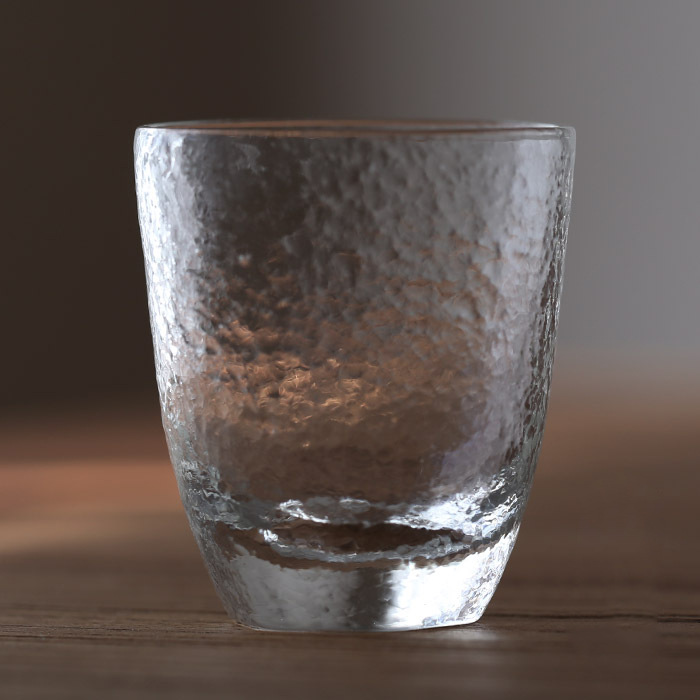 手工耐熱玻璃品茗杯  沙礫杯熱賣  透明砂礫錘紋小杯子工廠,批發,進口,代購
