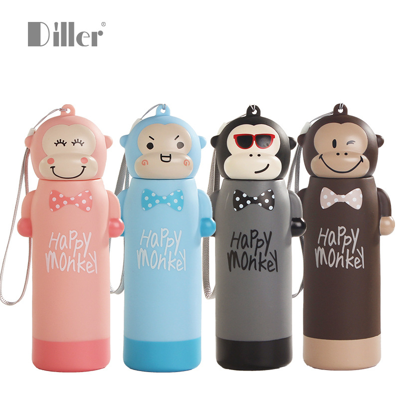 diller 卡通玻璃杯 搪膠創意隨手杯 單層玻璃 防滑杯底批發・進口・工廠・代買・代購