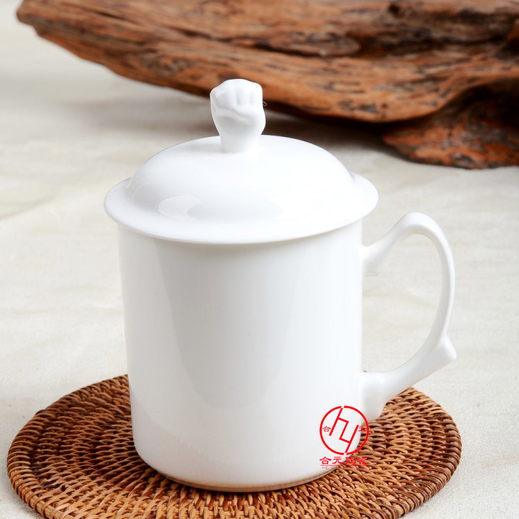 景德鎮無鉛骨瓷茶杯 會議室專用茶杯 帶蓋茶杯 陶瓷杯批發廠傢批發・進口・工廠・代買・代購