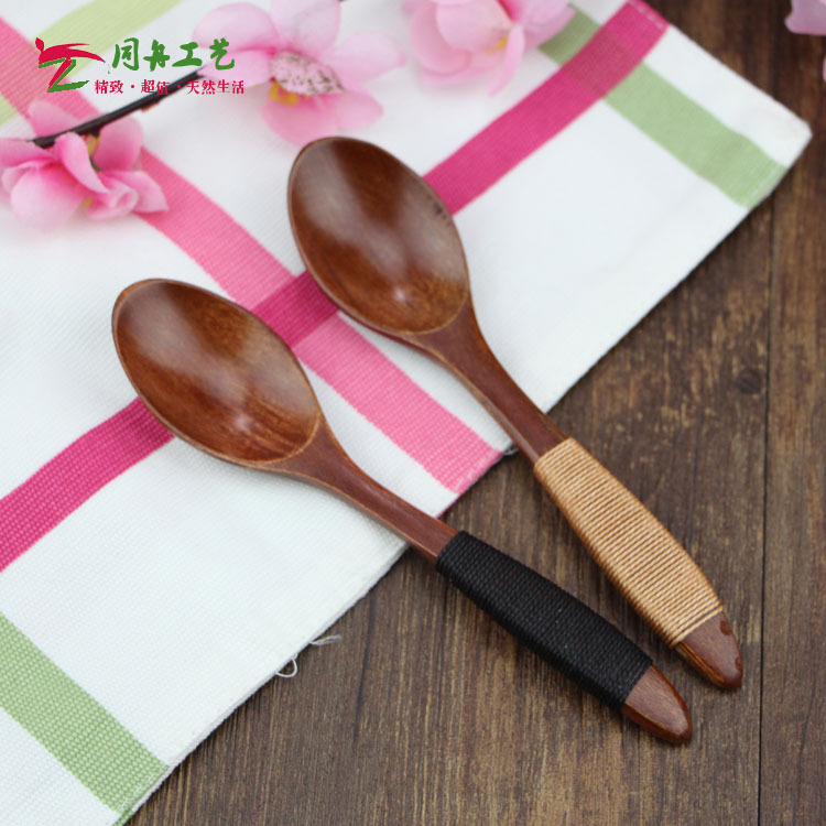 大量現貨批發創意纏線木勺14*3CM 兒童寶寶勺 小飯勺 攪拌勺工廠,批發,進口,代購