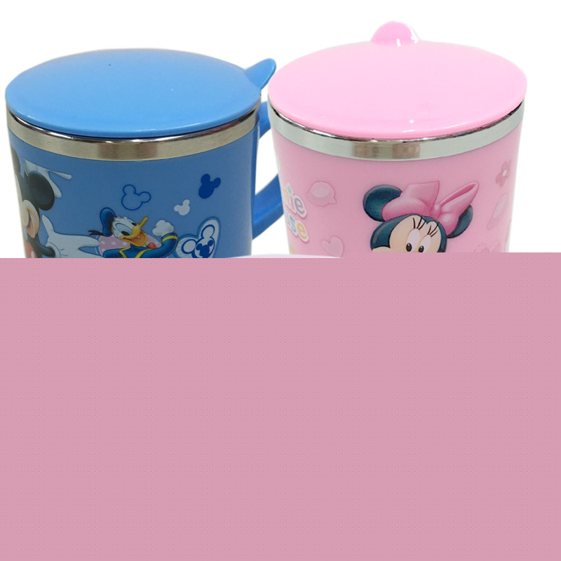 博絡 兒童不銹鋼水杯可愛杯子男女童防燙防摔飲水能量杯加蓋水杯工廠,批發,進口,代購