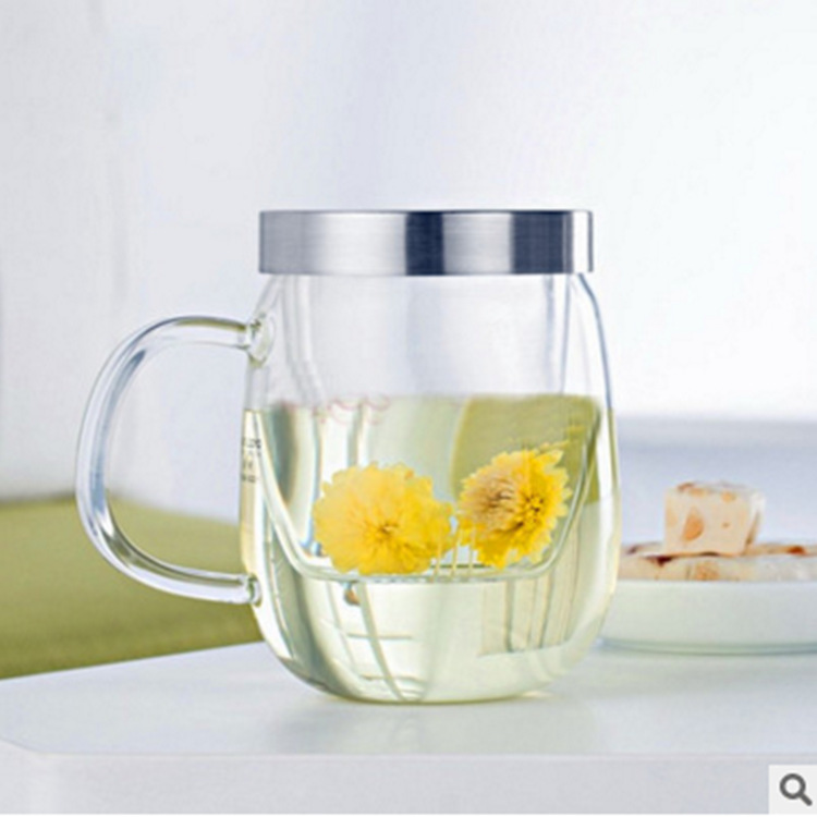 三件式玻璃茶具 高檔耐熱玻璃杯花茶泡茶杯 帶蓋內膽茶具玻璃杯批發・進口・工廠・代買・代購