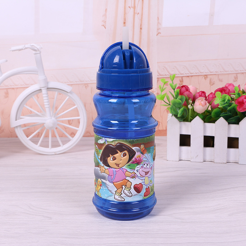 兒童水壺吸管杯塑料 塑料吸管杯 單層 圓形自行車便攜水杯批發工廠,批發,進口,代購