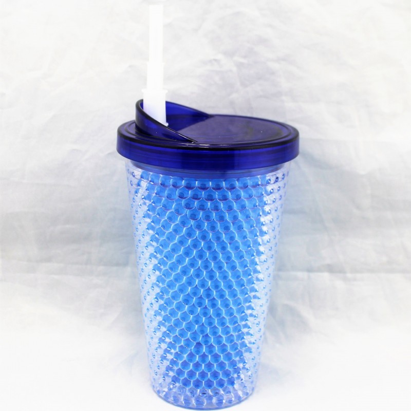 環保新型AS雙層凝膠吸管杯 廣告創意促銷禮品雙層塑料杯工廠,批發,進口,代購