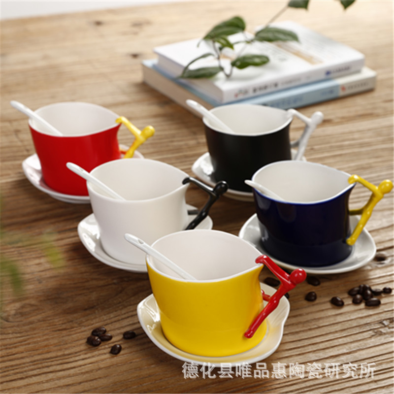 【簡色】歐式陶瓷咖啡杯碟專業拿鐵杯 卡佈杯紅茶杯情侶杯批發・進口・工廠・代買・代購