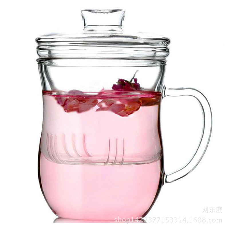 花茶杯帶蓋過濾茶具透明水杯子耐熱玻璃杯精品加厚美體杯批發・進口・工廠・代買・代購