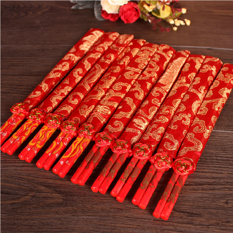 結婚婚慶必備用品 喜慶結婚對筷喜筷 龍鳳筷 回禮禮物紅色筷子批發・進口・工廠・代買・代購