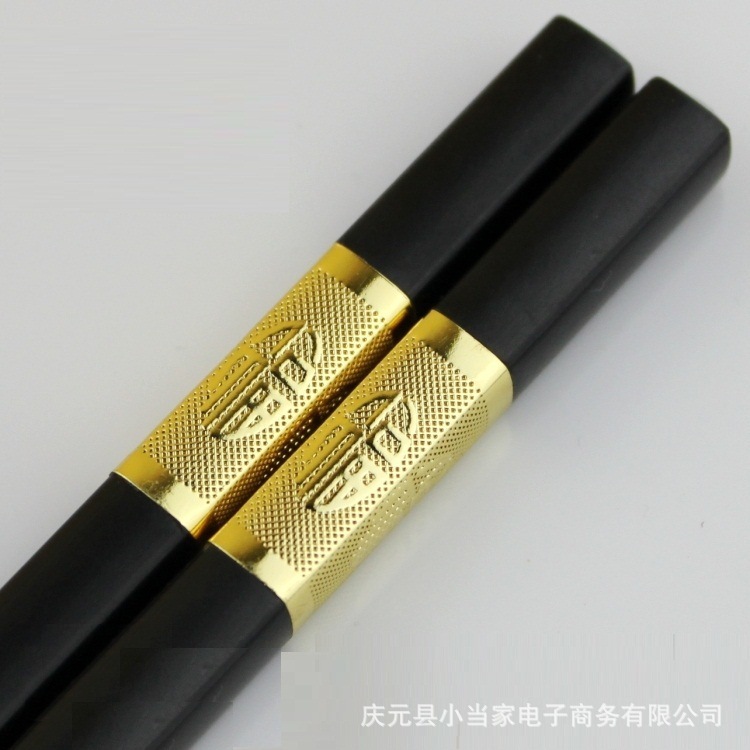 福字耐高溫金屬頭壓花日式韓國合金筷子不銹無漆餐具酒店高檔筷子批發・進口・工廠・代買・代購