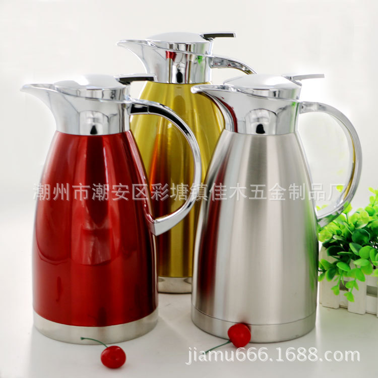 不銹鋼歐式真空保溫壺咖啡壺羅馬壺熱水壺保溫瓶傢用 1.8L/2.3L工廠,批發,進口,代購