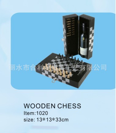 標準單瓶紅酒盒印刷棋盤2.5“棋子國際象棋單用棋工廠,批發,進口,代購