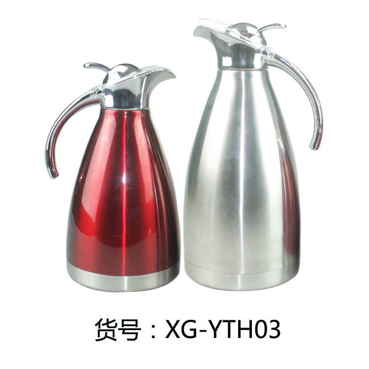 不銹鋼歐式塑料頭真空咖啡壺 保溫壺 暖水瓶 保溫瓶強勁保溫工廠,批發,進口,代購