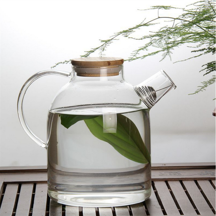 河間冷水壺玻璃耐熱涼水壺大容量透明創意過濾果汁壺帶蓋耐高溫工廠,批發,進口,代購
