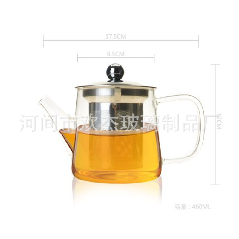 高硼矽耐熱玻璃直嘴不銹鋼過濾網茶濾泡茶壺 花茶壺玻璃茶具批發・進口・工廠・代買・代購