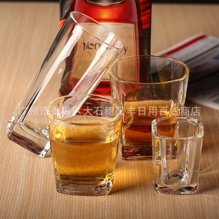 時尚傢居玻璃杯水杯創意杯子酒吧四方威士忌專用杯具杯四方玻璃工廠,批發,進口,代購